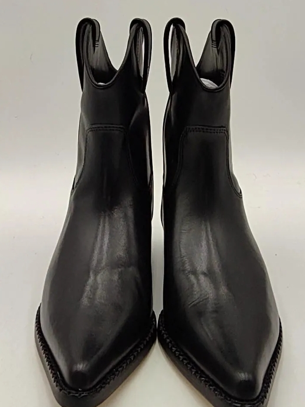 Michael Kors Black Leather Pointed Ankle Boots